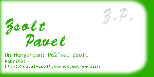 zsolt pavel business card